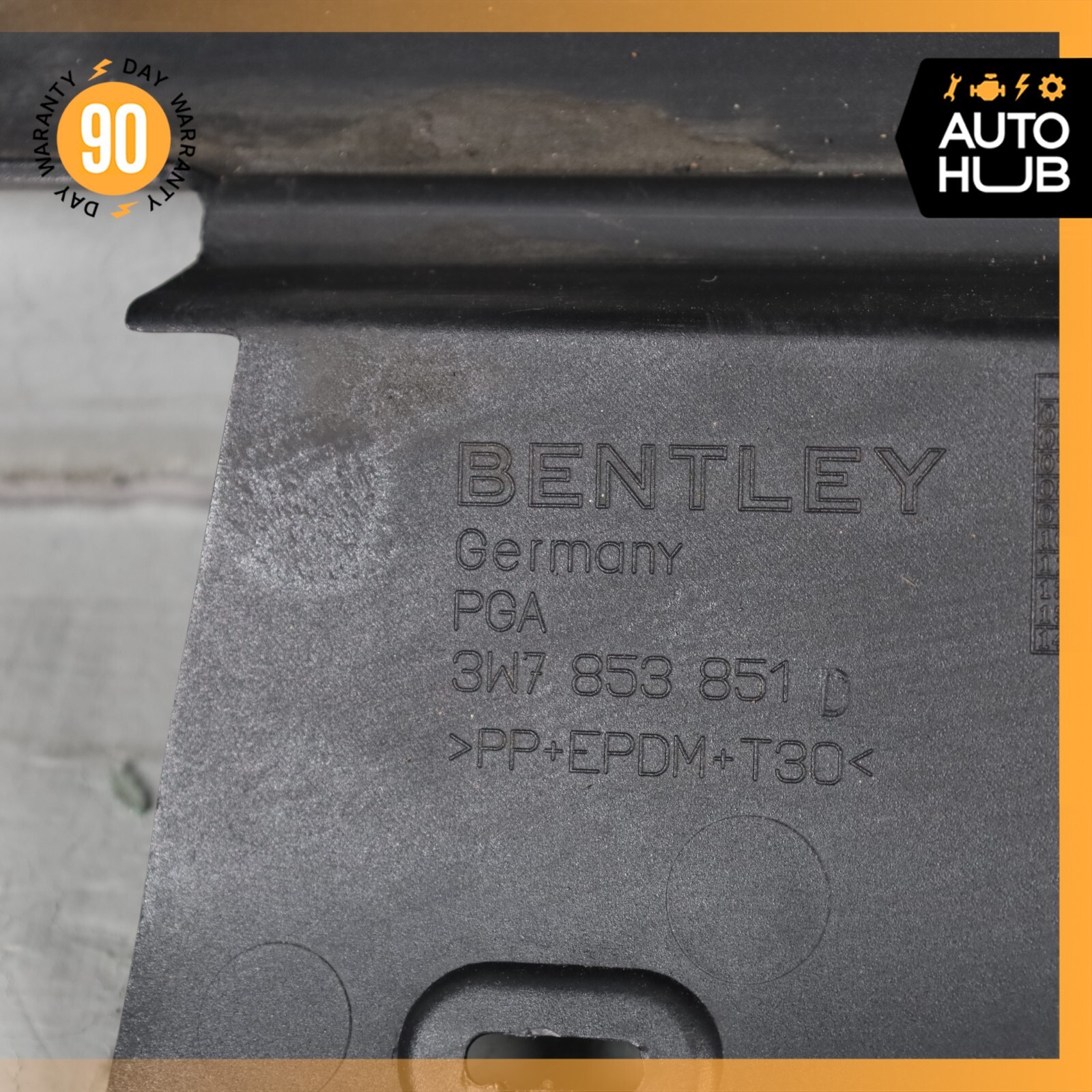 07-11 Bentley Continental GTC Speed Left Side Skirt Rocker Panel Black OEM 46k