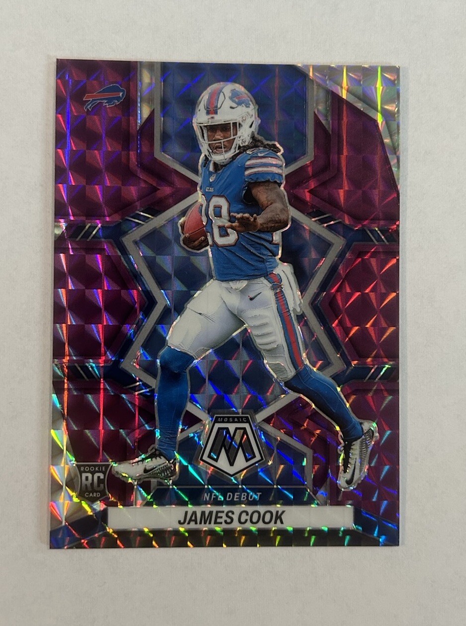 James Cook 2022 Panini Mosaic Purple Prizm Rookie #285 SP 48/49