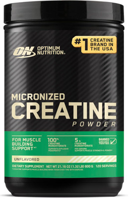 Micronized Creatine Monohydrate Powder, Unflavored, 120 Servings, 600 Grams (Pac