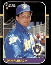 1987 Donruss Dan Plesac Rookie Milwaukee Brewers #214