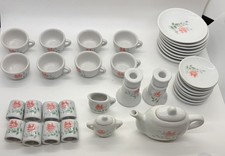 Vintage Chilton Toys Porcelain Tea Set Pink Rose Service for 8