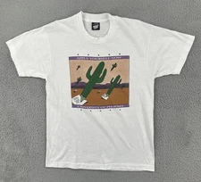 Vtg Screen Stars Best 90s L White Single Stitch Shirt USA Made Univ. Of Pheonix