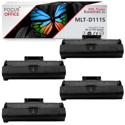 4x Focus-Office Toner XXL für Samsung Xpress M2020 M2022 M2070 W F FW MLT-D111S