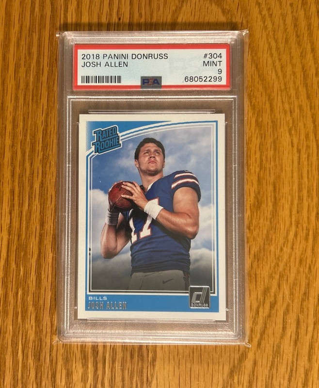 2018 Panini Donruss Rated Rookie Josh Allen #304 (RC) PSA 9