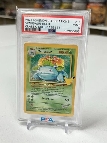 2021 POKEMON CELEBRATIONS VENUSAUR HOLO CLASSIC BASE SET PSA 9