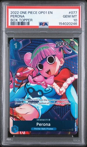 2022 One Piece OP01 EN Perona Topper #077 PSA 10 GEM MINT