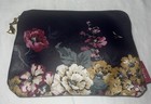 Joules Floral Cosmetic Makeup Bag Navy Pebbled Faux Leather Travel Toiletry — photo 5
