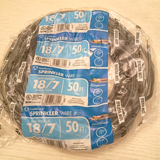 Southwire 49273642 18/7 Black Solid Burial Sprinkler Wire 50ft NEW
