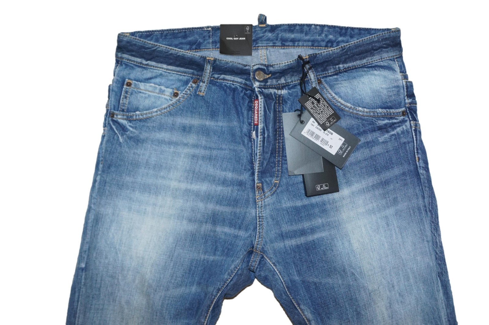 DSQUARED2 COOL GUY JEANS MOD S74LB1606 SIZE 52 100% AUTHENTIC