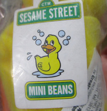 Sesame Street Plush Toy: 1999 Rubber Duckie Mini Beans 4" Duck, NIP