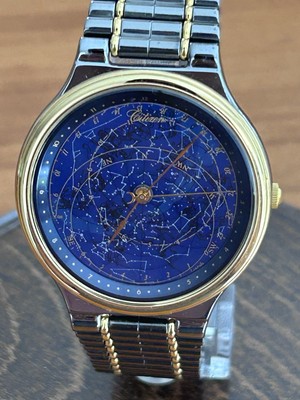 Citizen Cosmo Sign Sternkarte Planisphere  Armbanduhr, ca. 1987, wie neu