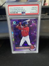 2022 CEDDANNE RAFAELA Bowman Chrome SE PURPLE REFRACTOR #'d 3/25 - PSA 10 GEM