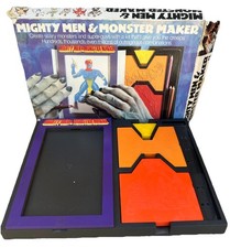Vintage 1979 TOMY Mighty Men Monster Maker 17 Plates Missing 1 Piece W/Box