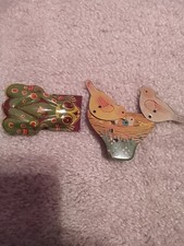 2 Vintage Tin Toy Click Clack Noise Makers