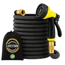 XpandaHose 50ft Expandable Garden Hose – Ultra-Strong 3750D, 4-Layer Latex Co...