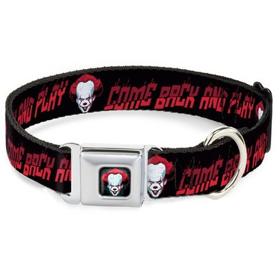 Dog Collar ITF-It Chapter Two Pennywise Face Full Color Black/Reds/B (US IMPORT)