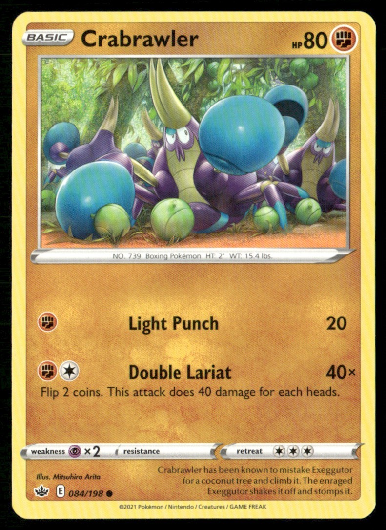 2021 Sword & Shield - Chilling Reign Crabrawler Basic/Common #84