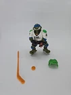 Vintage 1991 Slap Shot Leo TMNT Hockey Leonardo Figure, Stick Puck Helmet