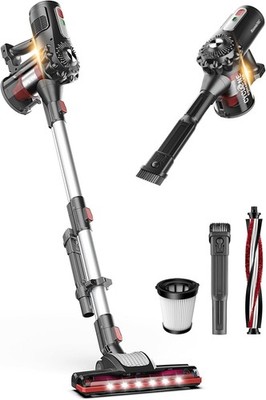 StickVac Cordless Vacuum Cleaner for Home   2200mAh Battery, High Suction Pow...