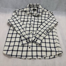 Orvis Men  s Flannel Shirt Large Active Fit Plaid Heavyweight Cotton