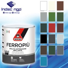 Boero Ferropiù Smalto Antiruggine Brillante ferro Lt. 0,75 - 2,50