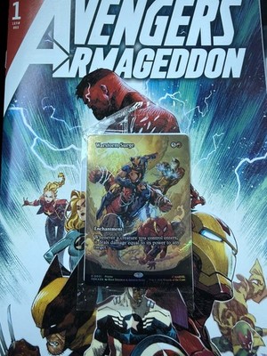 Marvel Avengers Armageddon #1 With MTG PROMO CARD Sealed Magic Warstorm Surge 1G