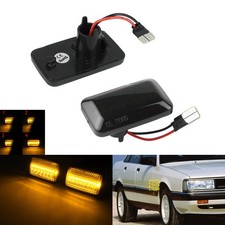 2x LED Seitenblinker Blinklicht Lampe Schwarz Für Audi Cabriolet BJ.1991-2000