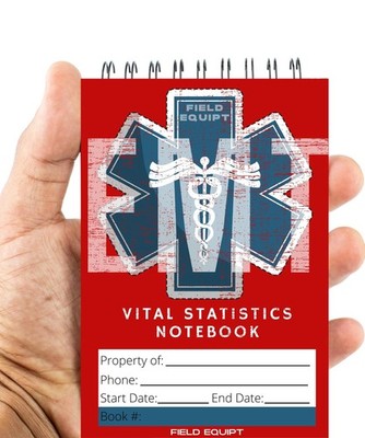 Field Equipt EMT Vital Statistics Notepad - 6 Pack Vitals Notebook For Red 
