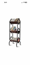 3 Tier Vinyl Record Storage Rack, 200-250 LP Storage Shelf, Mobile Record Dis...