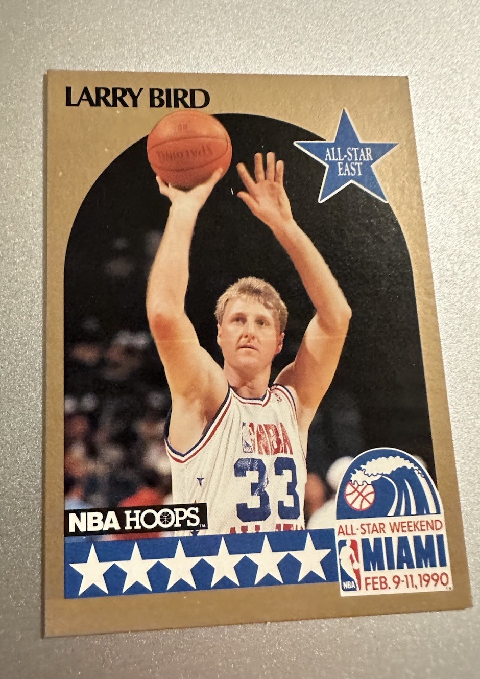 Larry Bird 1990-91 NBA Hoops All Star East Card #2 Boston Celtics 