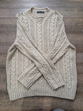 Polo Ralph Lauren Cable Knit Pullover Sweater Mens Size 2XL Cream Color