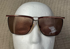 VINTAGE GUCCI SUNGLASS FRAMES GG 2204 140 18A GOLD RED