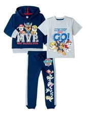 Paw Patrol Toddler Boy Hoodie Sweatshirt, Graphic T-Shirt & Jogger Pant...