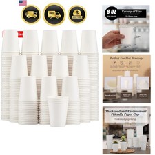300 Pack Paper Cups 8 oz, Disposable Coffee Cups, Paper Coffee Cups 8 oz, Whi...