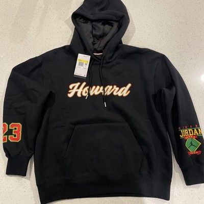 Nike Air Jordan Howard University Womens Satin-Lined Hoodie Sz Small Black NWT