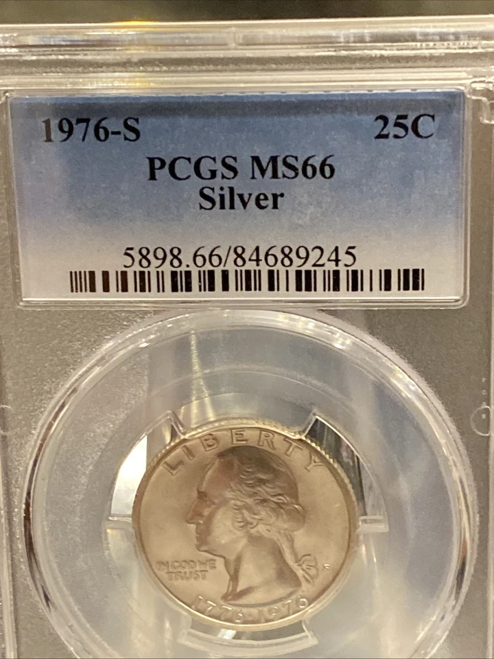 1976-S Washington Silver Quarter PCGS MS 66 Silver - Image 3 of 4