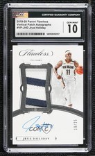 2019 Panini Flawless Vertical 19/25 Jrue Holiday CGC 10 Gem Mint Patch Auto 3d3