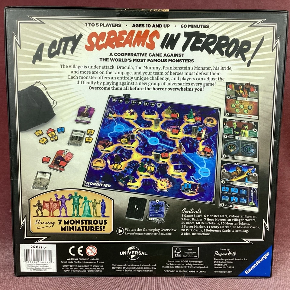 Ravensburger - Horrified - Universal Studios Monsters Board Game (3C) MO#8771 - Image 2 of 3