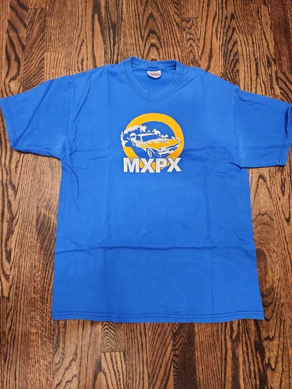 MxPx Men's T-Shirt Sz L Vintage 90s Punk Band Skater Y2K Magnified Plaid