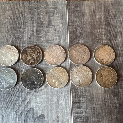 Peace Dollar $1 Silver Coin Lot 1922 1923 1924 1935 Circulated Business Strike