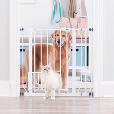 Carlson Pet Products Metal Dog Gate with Walk-Through and Additional Small Door,