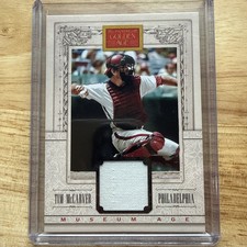 TIM MCCARVER  - 2013 PANINI GOLDEN AGE MUSEUM AGE MATERIAL CARD  #6