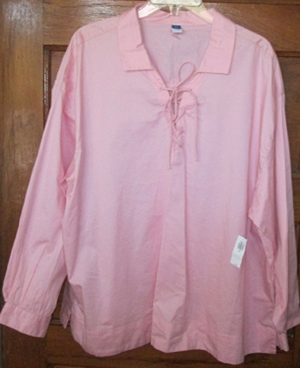 OLD NAVY SOFT PINK LACE UP TUNIC SIZE XXL 100% COTTON 29'' LONG