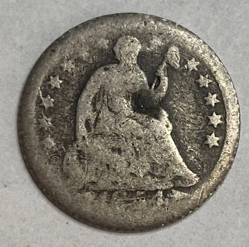 1854 Arrows - Seated Liberty Half Dime - Good Exact Coin Imaged #SL205