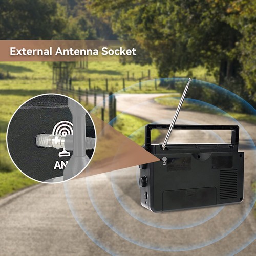 Radio portátil Retekess TR638 FM/AM/SW Bluetooth giro digital LED portátil - Imagen 13 de 14