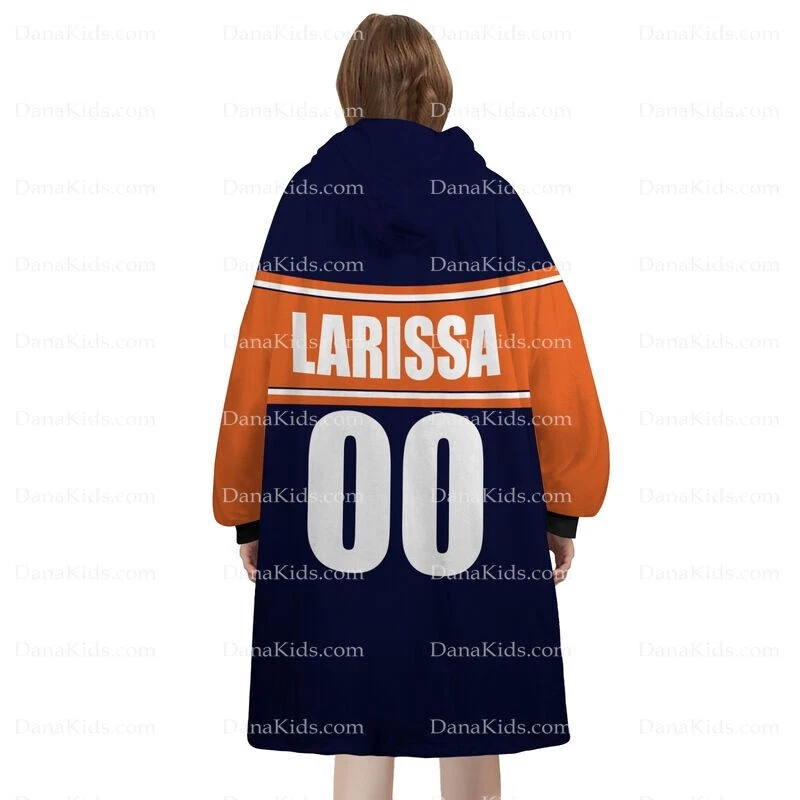Custom Chicago Football Team Blanket Hoodies, Personalized Name Number Oversized