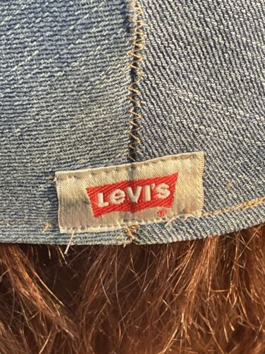 Driving Cap Gr. 7 3/8 oder L Upcycling Levis hellblau - Bild 4 von 9