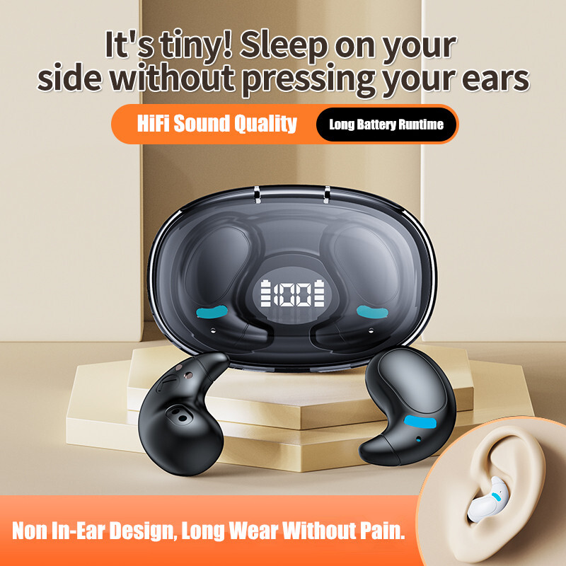 Casque Bluetooth Sans Fil, Étanche 5.0 Stéréo Haute Fidélité Réduction