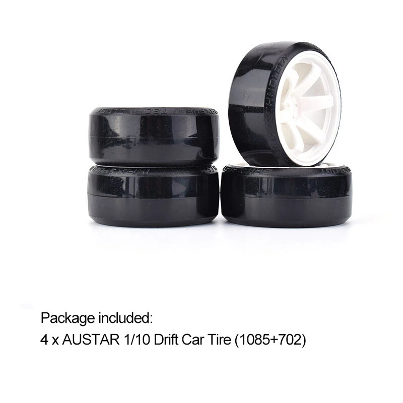 4X AUSTAR Radfelgenrad Reifen für 1/10 Traxxas HSP Tamiya HPI Drifting RC Car - Bild 2 von 4