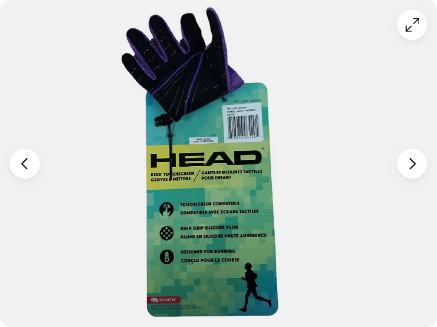 Head Kid's Touchscreen Gloves Purple SIZE -S -4-6 - Image 2 of 2